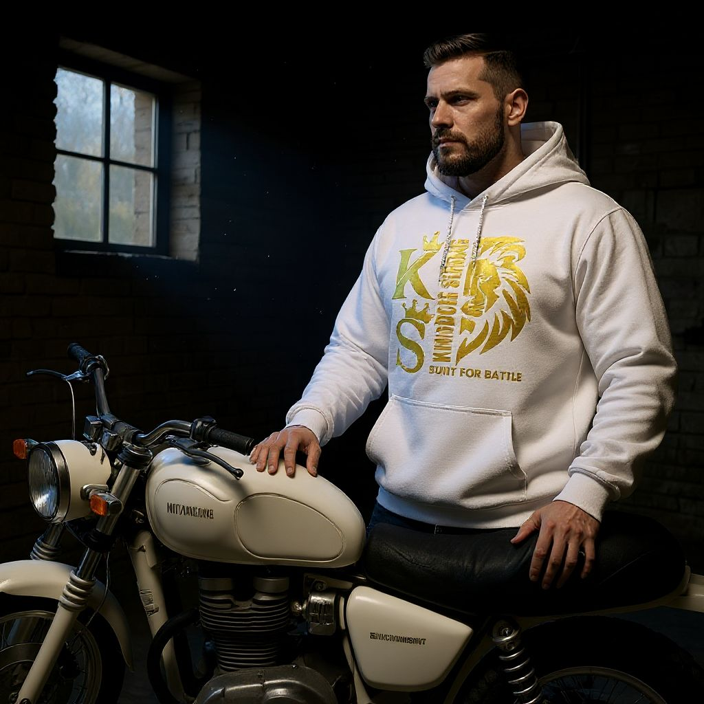 KINGDOM STRONG "BUILT FOR BATTLE" SOFT STYLE SIGNATURE LOGO METALIC GOLD LION