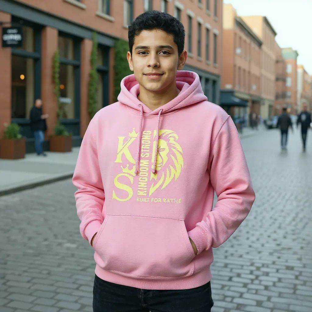 KINGDOM STRONG "BUILT FOR BATTLE" SOFT STYLE SIGNATURE LOGO METALIC GOLD LION