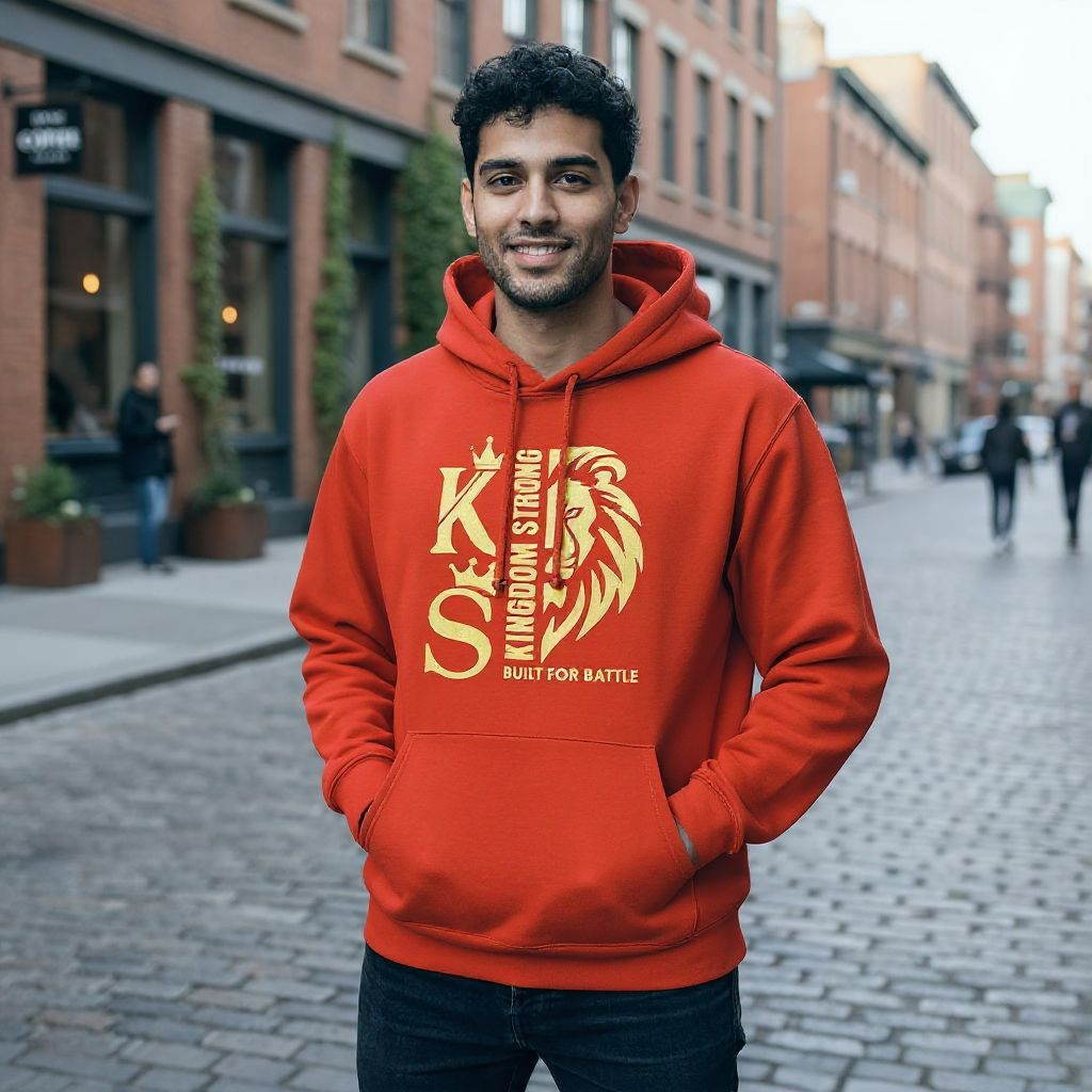 KINGDOM STRONG "BUILT FOR BATTLE" SOFT STYLE SIGNATURE LOGO METALIC GOLD LION