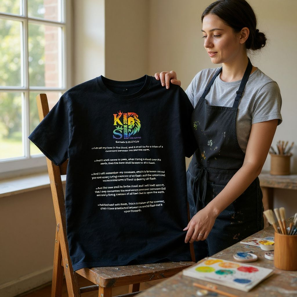 KINGDOM STRONG RAINBOW STREETWEAR EDITION LOGO WITH BLOOD TEAR HEAVYWEIGHT T-SHIRT